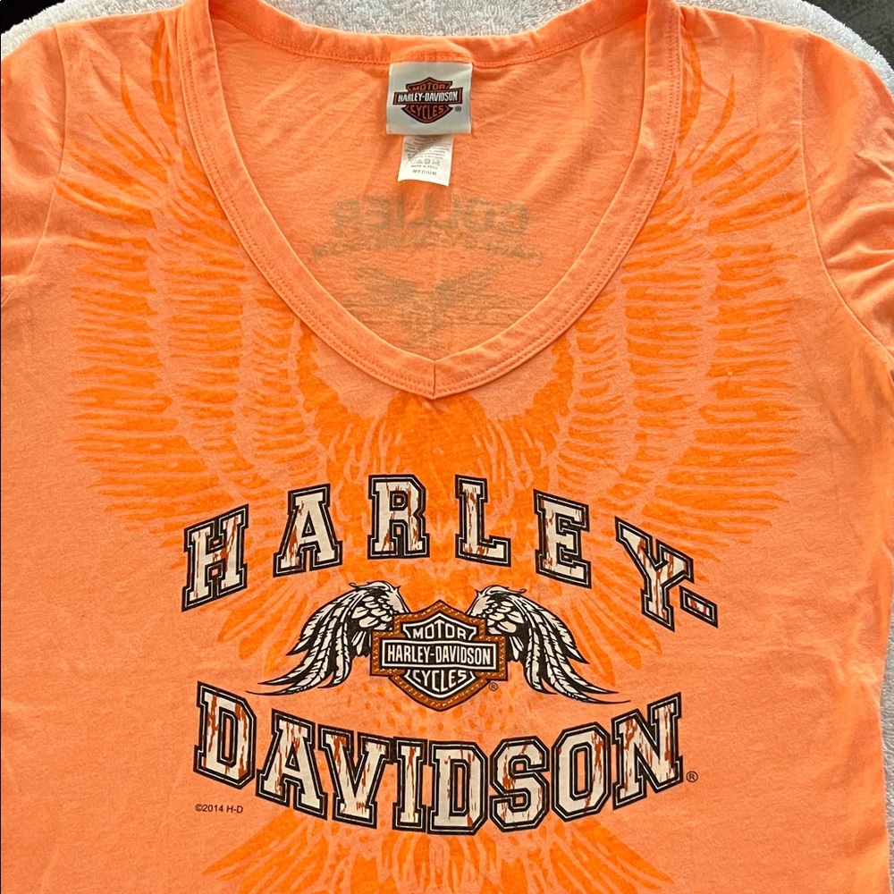 Harley-Davidson Vivid Orange Tee from Collier NC